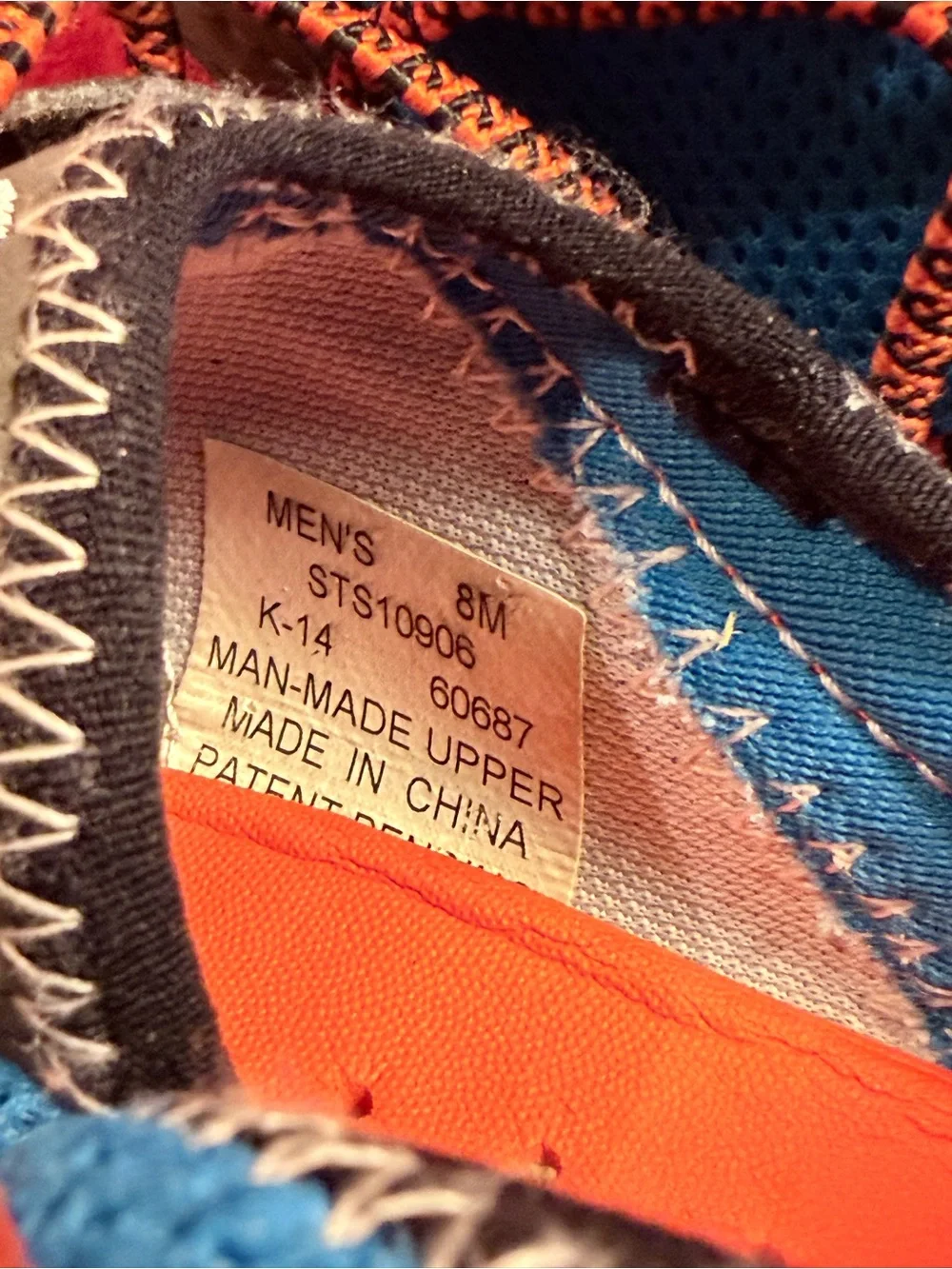 Sperry Orange and Blue Mesh H2O Slip-Ons